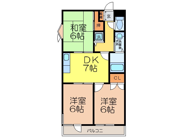 プリマベ－ラの物件間取画像