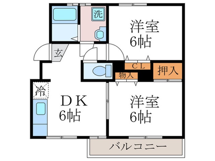 シャトレーヌ桂Ｂ棟の物件間取画像