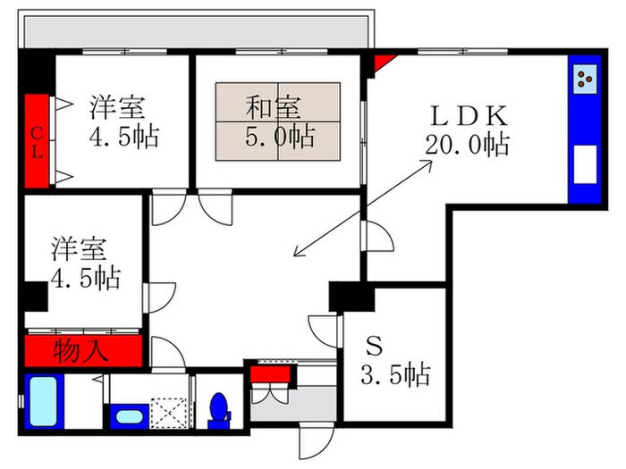 曽根南ハイツ（１１２）の物件間取画像