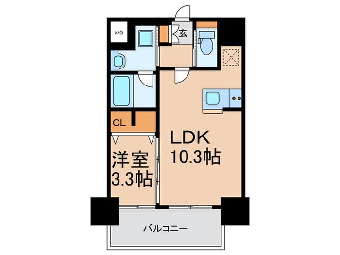 プレジオ難波WESTの物件間取画像