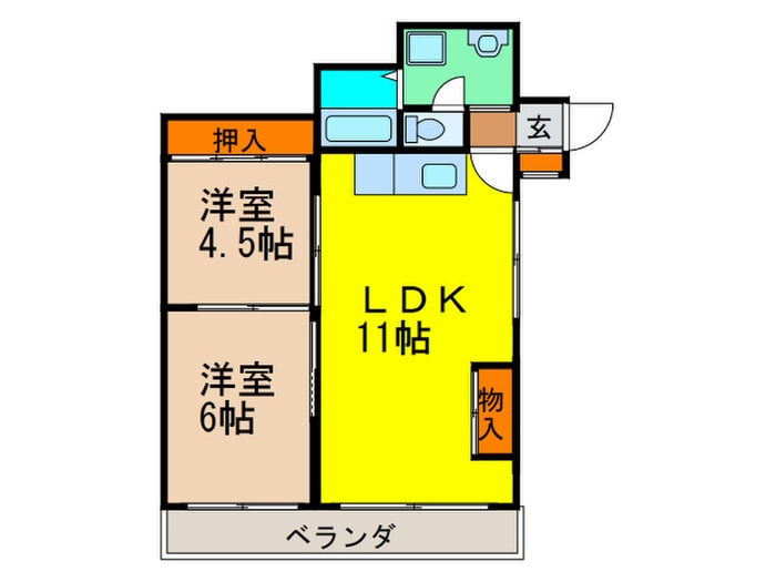 メゾンプラ－ジュの物件間取画像