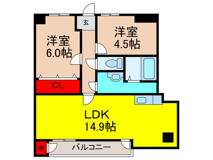 千里ニチゴマンションの物件間取画像