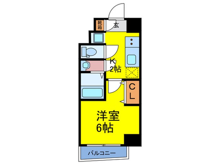 ｴｽﾘｰﾄﾞﾚｼﾞﾃﾞﾝｽ大阪福島ﾌﾛﾝﾄの物件間取画像