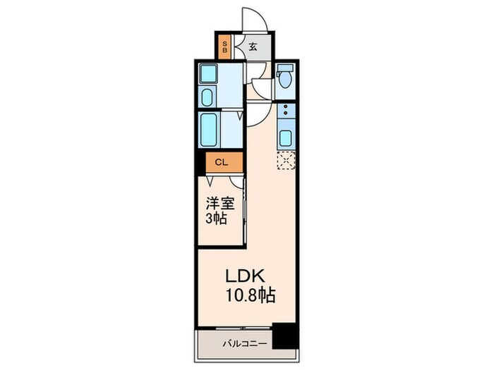 ソルテラスKYOTO西大路 瑠(705)の物件間取画像