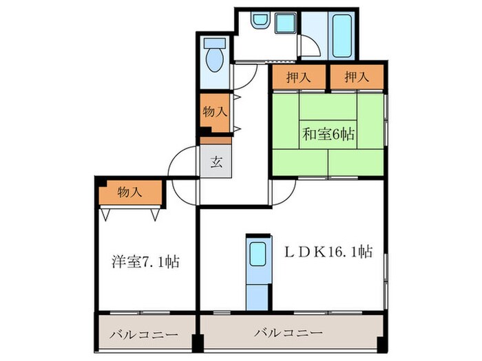 ビラ妙松館の物件間取画像