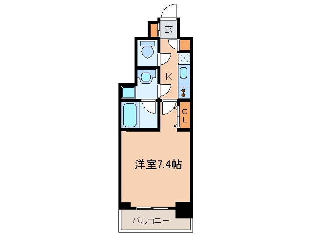 アスヴェル京都市役所前Ⅱ８０５の物件間取画像