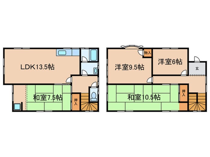 神戸市垂水区名谷町・貸家の物件間取画像