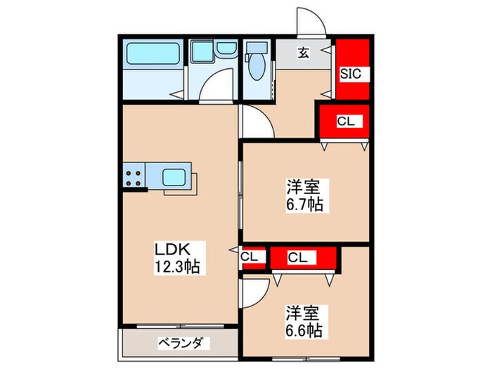 仮)ユアメゾン西河原の物件間取画像