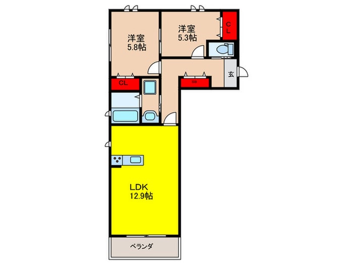 仮)ユアメゾン西河原の物件間取画像