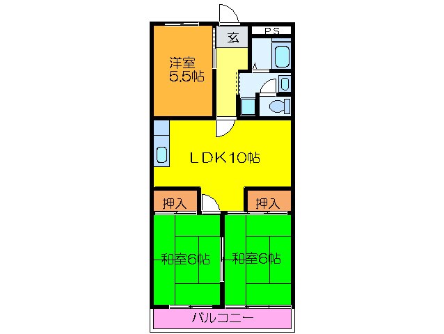 ハイム太子堂の物件間取画像
