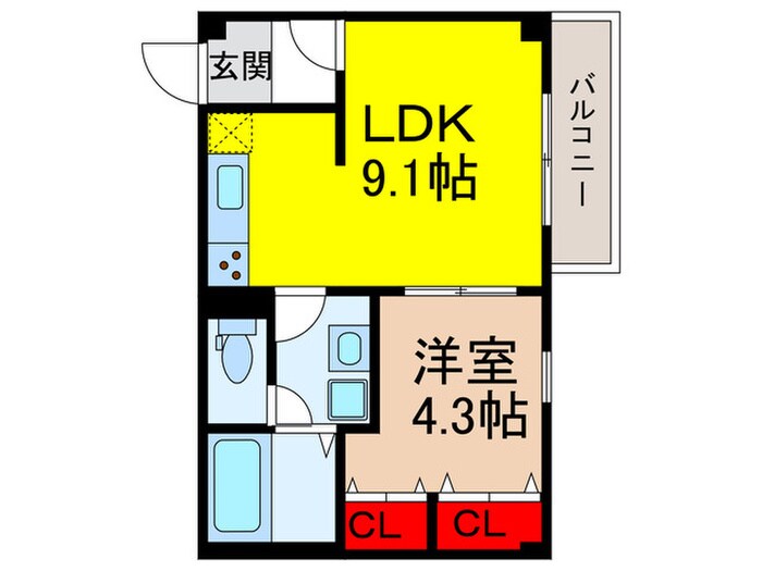 メゾン・デュ・クレエ千里山の物件間取画像