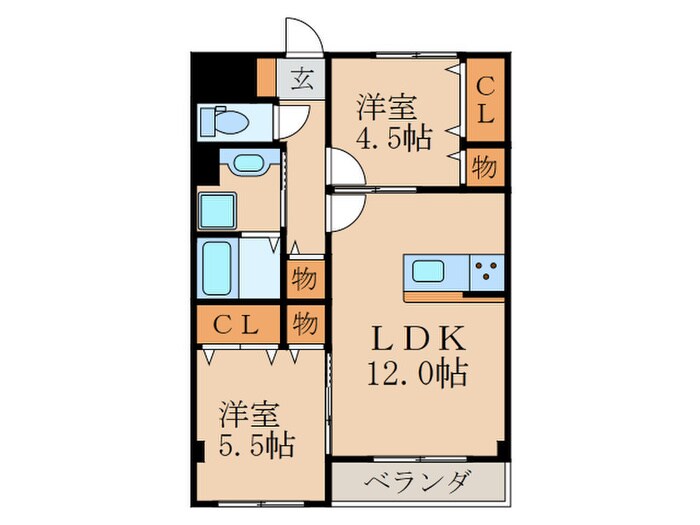 CHAINON城南の物件間取画像