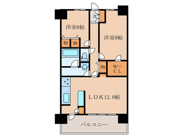 アルカディーナ城陽（702）の物件間取画像