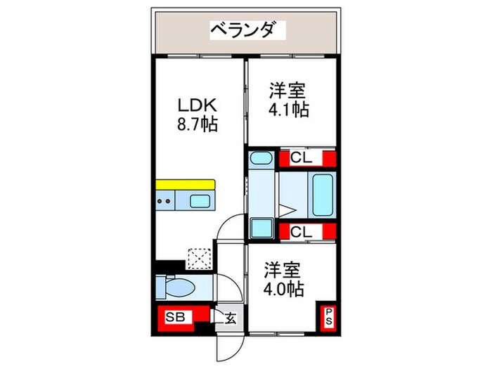 パラゴン勝山通りの物件間取画像