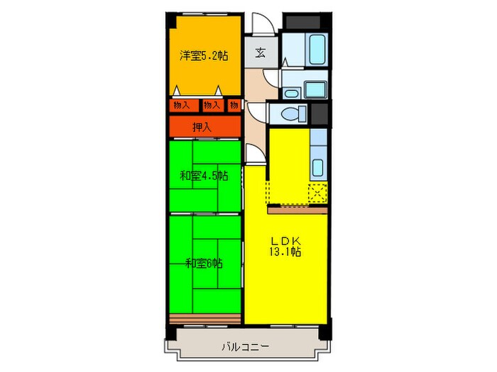 ビオト－プ旭ヶ丘の物件間取画像