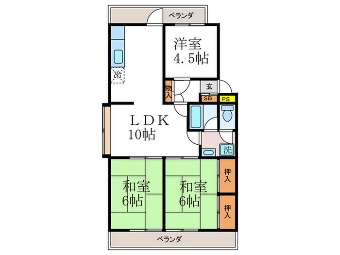 シャルムロイヤルマンションの物件間取画像