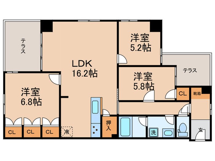 Linden夷町の物件間取画像