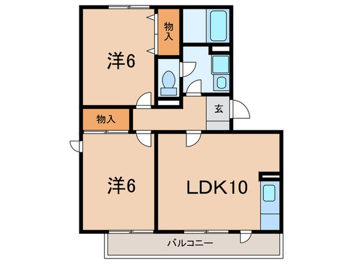 ハイカムール若草の物件間取画像