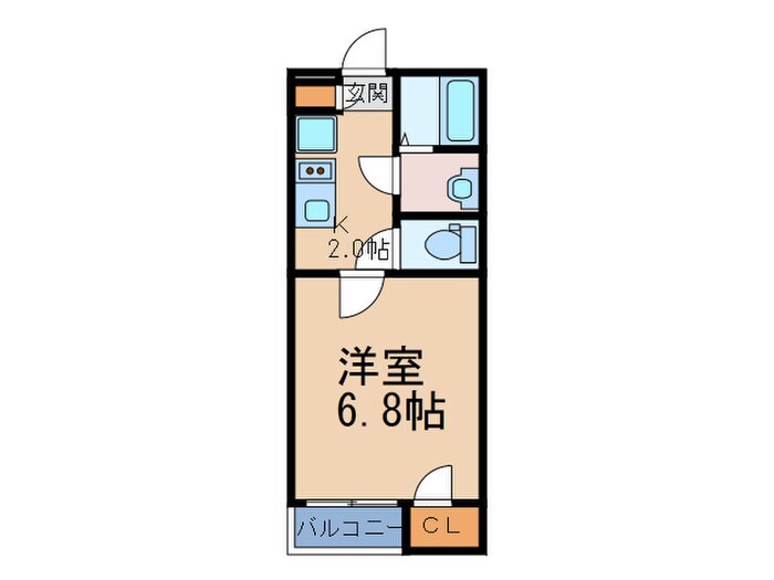 クレイノウィル春日出の物件間取画像