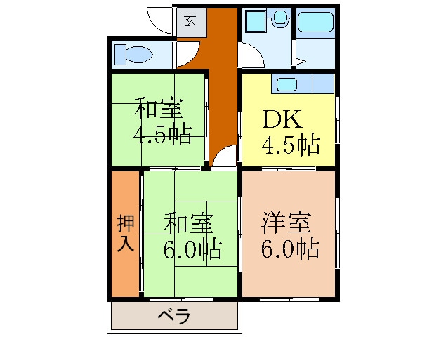 村上マンションの物件間取画像