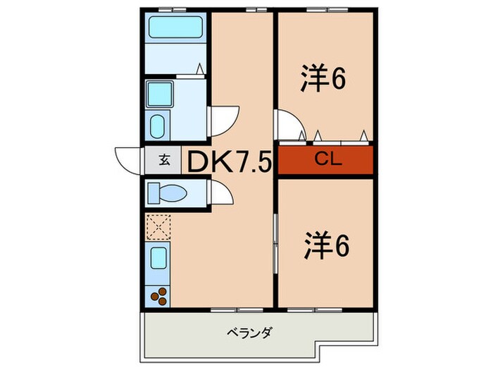 ユメノサニ－ハイツの物件間取画像