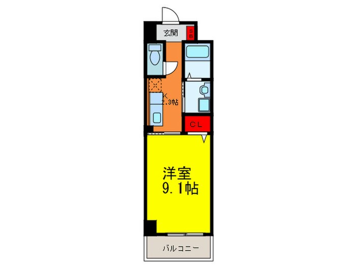 カーザ宮之前の物件間取画像