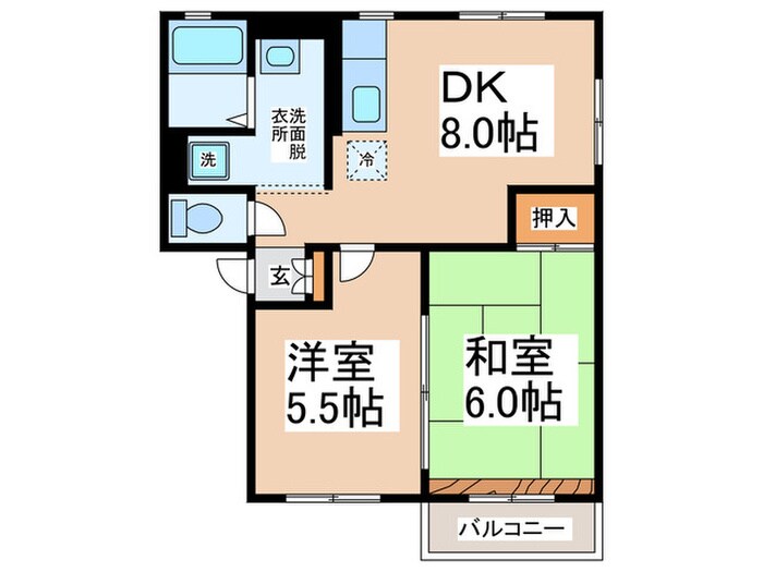 Ｋハイムの物件間取画像