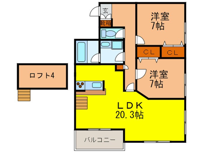 アリオ－ゾ宝塚Ⅱの物件間取画像