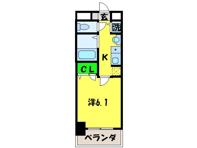 ﾗｲｼﾞﾝｸﾞｺ-ﾄ岸里玉出駅前(803)の物件間取画像