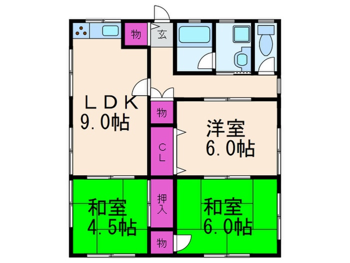 福田コ－ポの物件間取画像