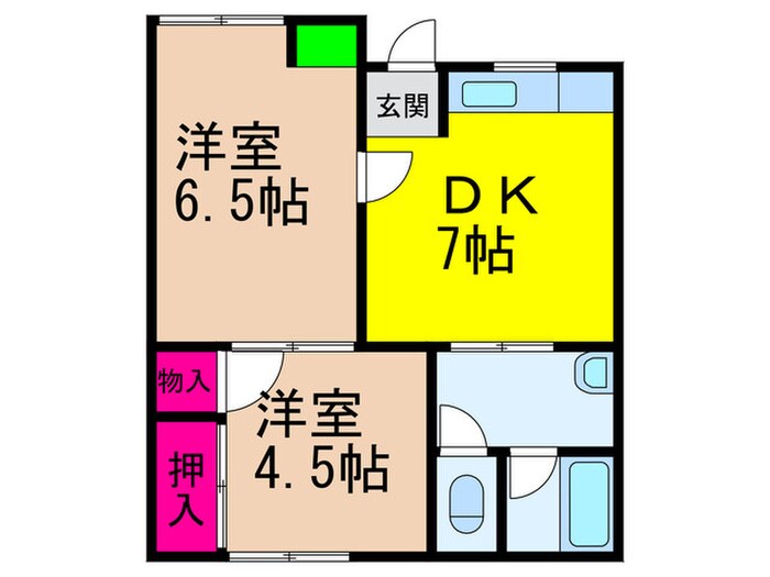 グリーンハイツ春木の物件間取画像