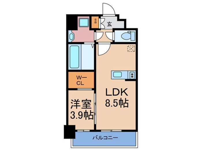 ｴｽﾘｰﾄﾞﾚｼﾞﾃﾞﾝｽ梅田ﾏｰｸｽの物件間取画像