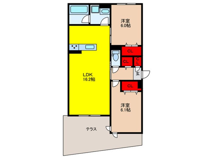 仮）Ｌｕ　ＣＡＳＡの物件間取画像
