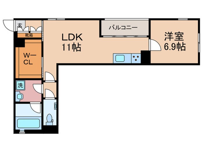 パーシモン御所南の物件間取画像