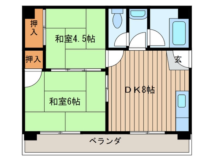 シャト－あがの物件間取画像