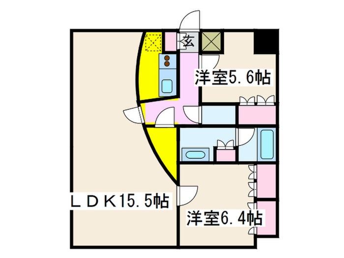 La Douceur中之島の物件間取画像