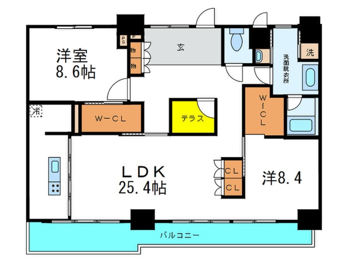 La Douceur中之島の物件間取画像