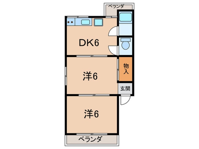 朝日ハイツの物件間取画像