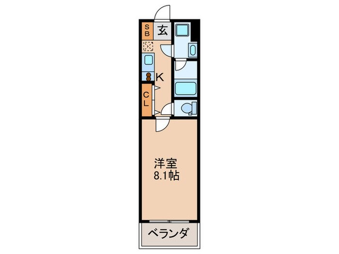 ベルフェリーク天満橋の物件間取画像