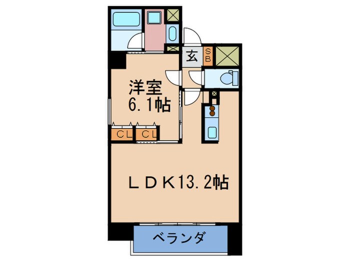 ベルフェリーク天満橋の物件間取画像