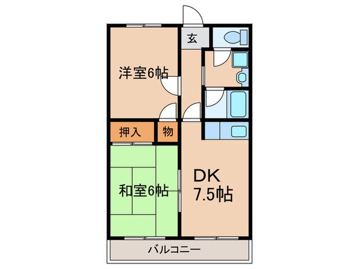 ケイチョウマンションの物件間取画像