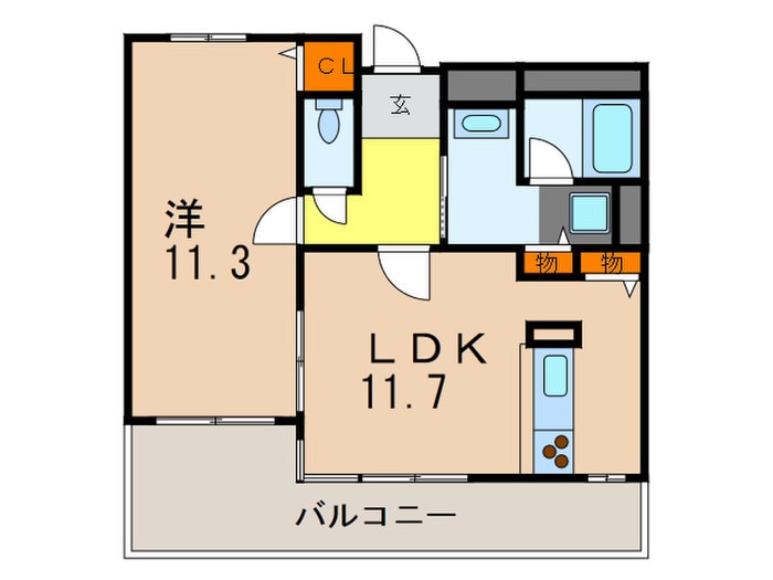 白鷹苦楽園マンションの物件間取画像