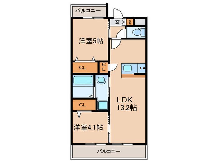 メゾンシュシュ大宮の物件間取画像