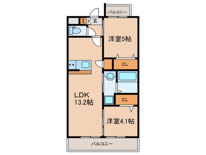 メゾンシュシュ大宮の物件間取画像