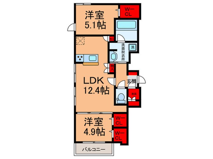 エレガンシアの物件間取画像