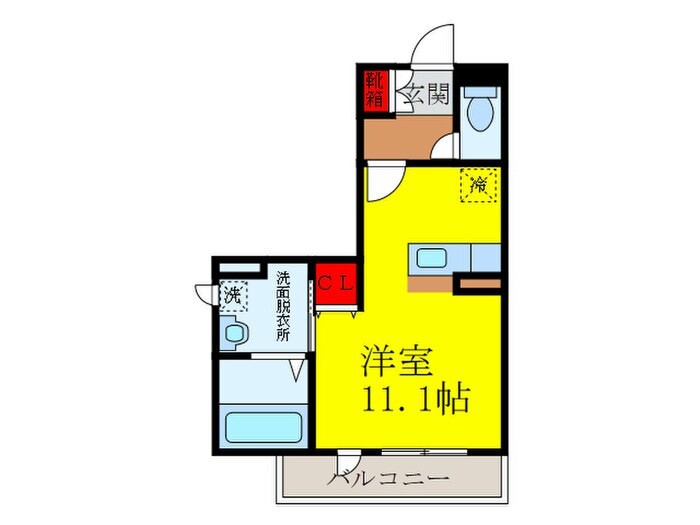 クレ－ル鉢塚の物件間取画像