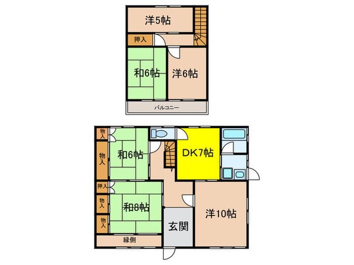 南穴虫貸家の物件間取画像