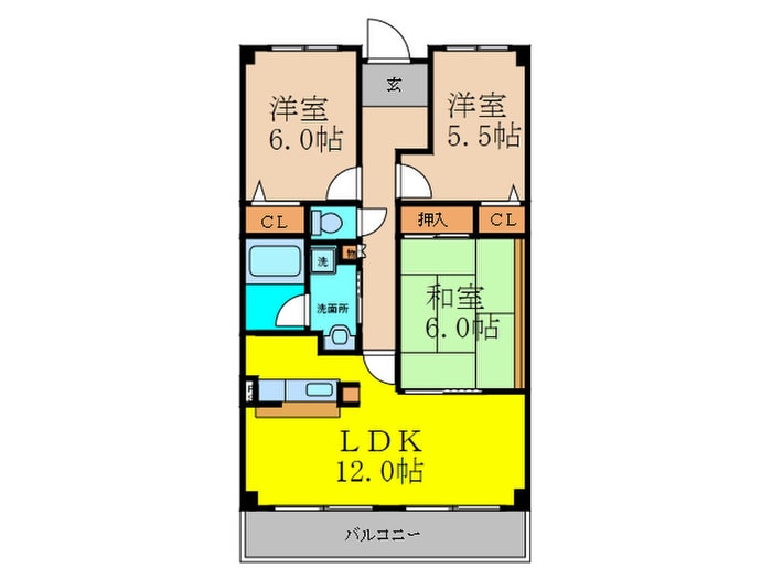 トレビバ－ス上山手公園１の物件間取画像