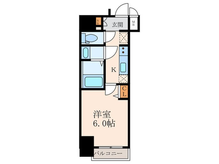 ﾌｧｽﾃ-ﾄ尼崎ｸﾛﾉｽの物件間取画像