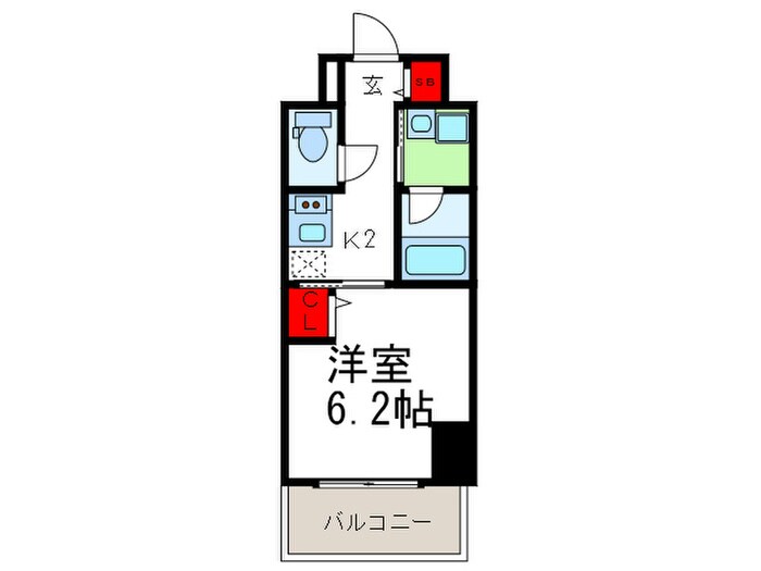 ドゥーエ立売堀の物件間取画像